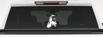 Jesus Christian Car or Truck Window Decal Sticker (White)
