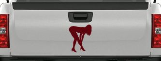 Sexy Girl Car or Truck Window Decal Sticker (Purple Red)