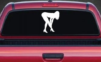 Sexy Girl Car or Truck Window Decal Sticker