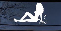 Mudflap Devil Girl Car or Truck Window Decal Sticker