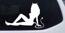 Mudflap Devil Girl Car or Truck Window Decal Sticker