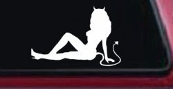Mudflap Devil Girl Car or Truck Window Decal Sticker