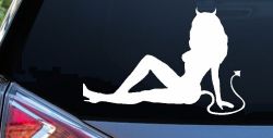 Mudflap Devil Girl Car or Truck Window Decal Sticker