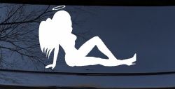 Angel Mudflap Girl Women with Halo and Wings Car or Truck Window Decal Sticker