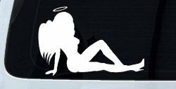 Angel Mudflap Girl Women with Halo and Wings Car or Truck Window Decal Sticker