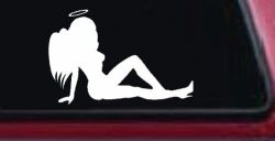 Angel Mudflap Girl Women with Halo and Wings Car or Truck Window Decal Sticker