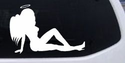 Angel Mudflap Girl Women with Halo and Wings Car or Truck Window Decal Sticker
