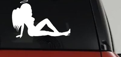 Angel Mudflap Girl Decal Halo Wings Car Truck Window Vinyl Sticker