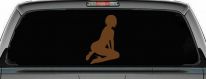 Sexy Girl Car or Truck Window Decal Sticker (Copper)