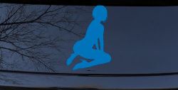 Sexy Girl Vinyl Decal Sticker for Car Truck Window Auto Graphic (Sky Blue)