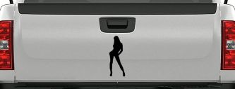 Sexy Girl Car Truck Window Decal Vinyl Sticker Auto Body Art (Black)