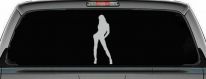 Sexy Girl Car Truck Window Decal Vinyl Sticker Auto Body Art (Light Gray)