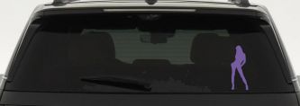 Sexy Girl Car or Truck Window Decal Sticker (Purple)