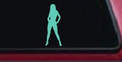 Sexy Girl Car or Truck Window Decal Sticker (Mint)