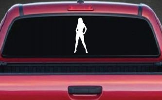 Sexy Girl Car or Truck Window Decal Sticker