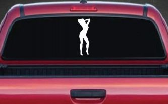 Sexy Girl Car or Truck Window Decal Sticker