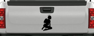 Sexy Angel Car Decal Window Sticker Vinyl Truck Graphics (Black)