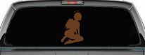 Sexy Angel Car or Truck Window Decal Sticker (Copper)