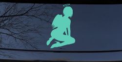 Sexy Angel Car or Truck Window Decal Sticker (Mint)