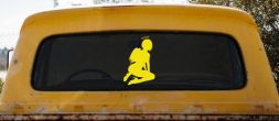 Sexy Angel Car or Truck Window Decal Sticker (Yellow)