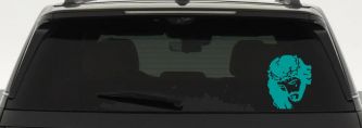 Jesus with tear Christian Car or Truck Window Decal Sticker (Turquoise)