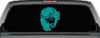 Jesus with tear Christian Car or Truck Window Vinyl Decal Sticker (Turquoise)