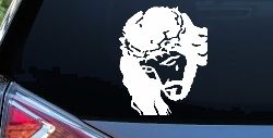 Jesus with tear Christian Car or Truck Window Decal Sticker