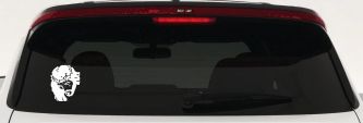 Jesus with tear Christian Car or Truck Window Decal Sticker (White)