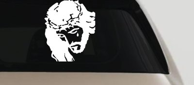 Jesus with tear Christian Car or Truck Window Vinyl Decal Sticker