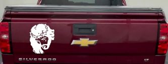 Jesus with tear Christian Car or Truck Window Decal Sticker (White)
