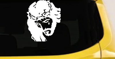 Jesus with tear Christian Car or Truck Window Vinyl Decal Sticker