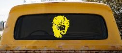 Jesus with tear Christian Car or Truck Window Vinyl Decal Sticker (Yellow)