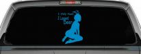 I Only Hunt 2 Legged Deer Car or Truck Window Decal Sticker (Blue)