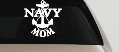 Navy Mom Car Window Decal Sticker - Proud US Navy Family