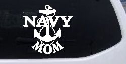 Navy Mom Military Car or Truck Window Decal Sticker