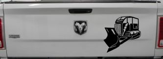 Rome Plow Bulldozer Military Car or Truck Window Decal Sticker (Black)