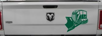 Rome Plow Bulldozer Military Car or Truck Window Decal Sticker (Dark Green)
