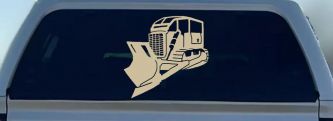 Rome Plow Bulldozer Military Car or Truck Window Decal Sticker (Desert Sand)