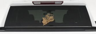 Rome Plow Bulldozer Military Car or Truck Window Decal Sticker (Light Brown)