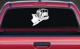 Rome Plow Bulldozer Military Car or Truck Window Decal Sticker
