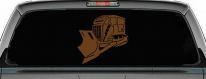 Rome Plow Bulldozer Military Car or Truck Window Decal Sticker (Copper)