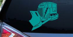 Rome Plow Bulldozer Military Car or Truck Window Decal Sticker (Turquoise)