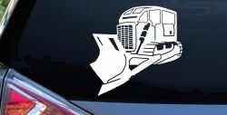 Rome Plow Bulldozer Military Car or Truck Window Decal Sticker