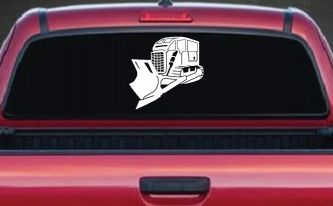 Rome Plow Bulldozer Military Car or Truck Window Decal Sticker
