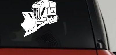 Rome Plow Bulldozer Military Decal Sticker for Car Truck Window