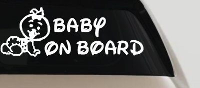 Baby On Board Car Truck Window Vinyl Decal Sticker - Safety First for Families