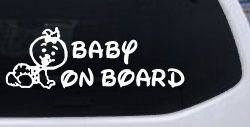 Baby On Board Car or Truck Window Decal Sticker