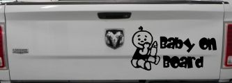 Baby On Board Boy Car Window Decal Sticker - Safety & Style (Black)
