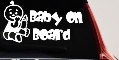 Baby On Board Boy Car Window Decal Sticker - Safety & Style