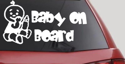 Baby On Board Boy Car Window Decal Sticker - Safety & Style